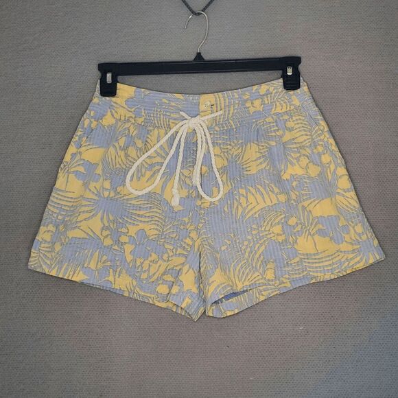 Free People Pants - Free People Women's Young Mango Combo Palm Tree Print Shorts 4